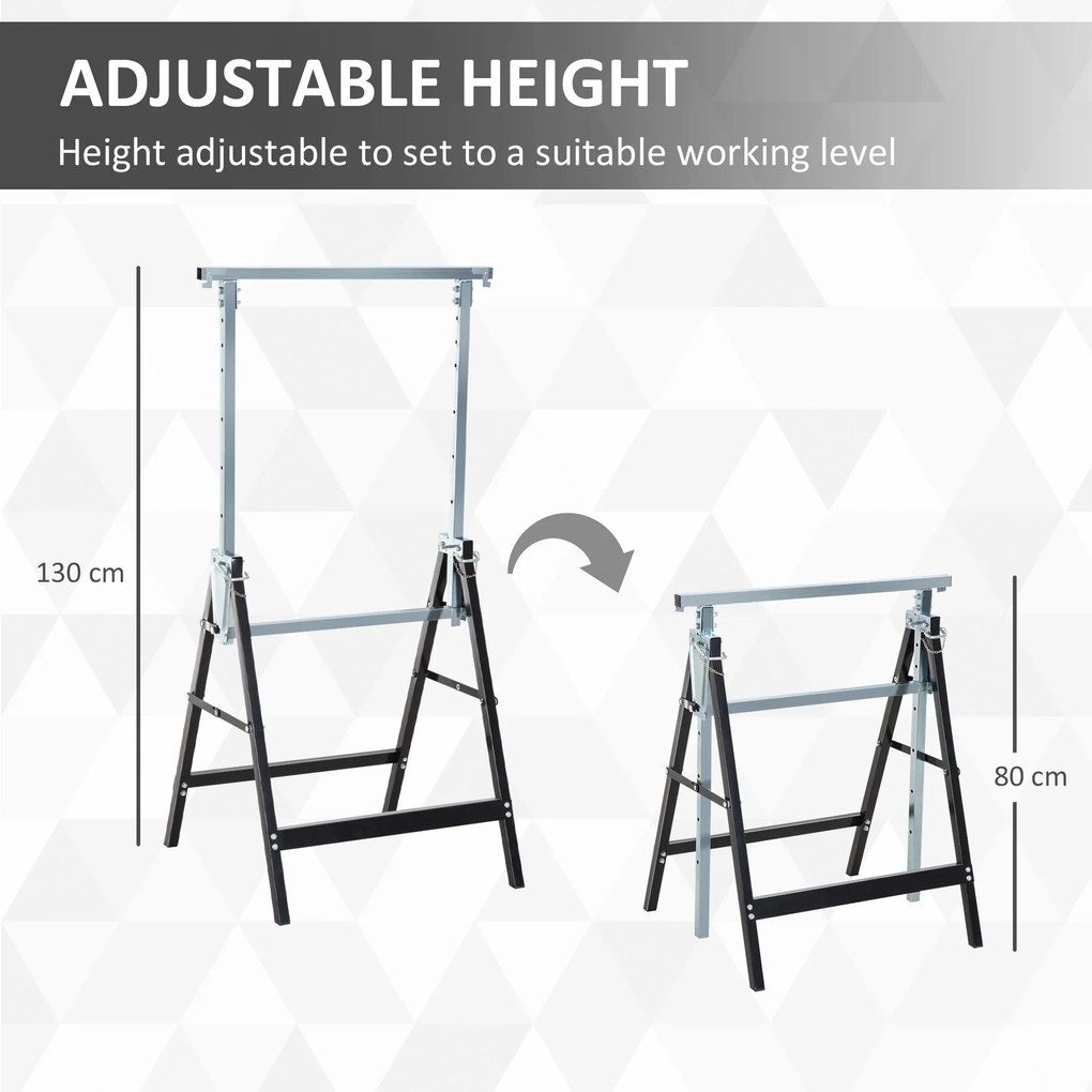 HOMCOM set suport de lucru, inaltime reglabila, 68x58x80 cm | Aosom Romania