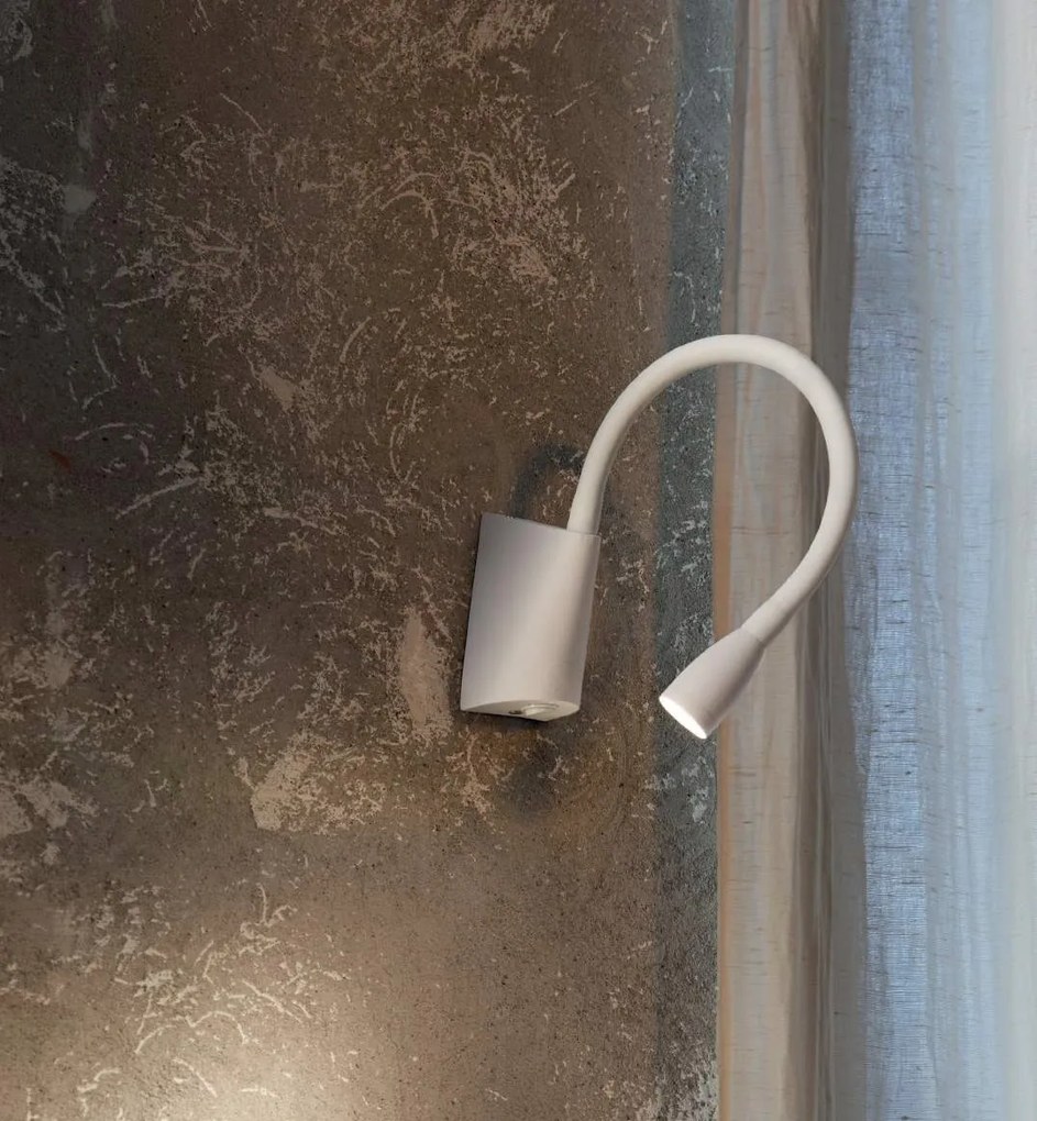 Aplica de perete cu brat flexibil LED GOOSE AP1 BIANCO 142708