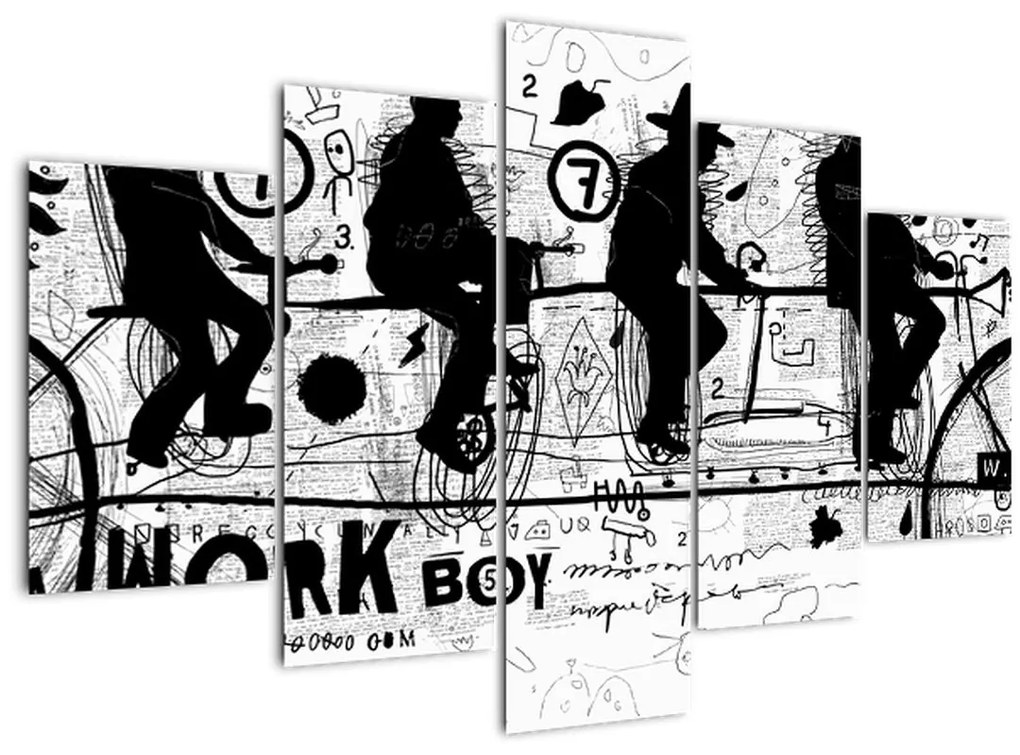 Tablou - Munca în echipă, ciclism (150x105 cm)