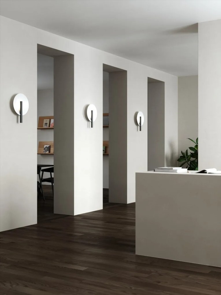 Aplica de perete ambientala design nordic Furiko negru/alb