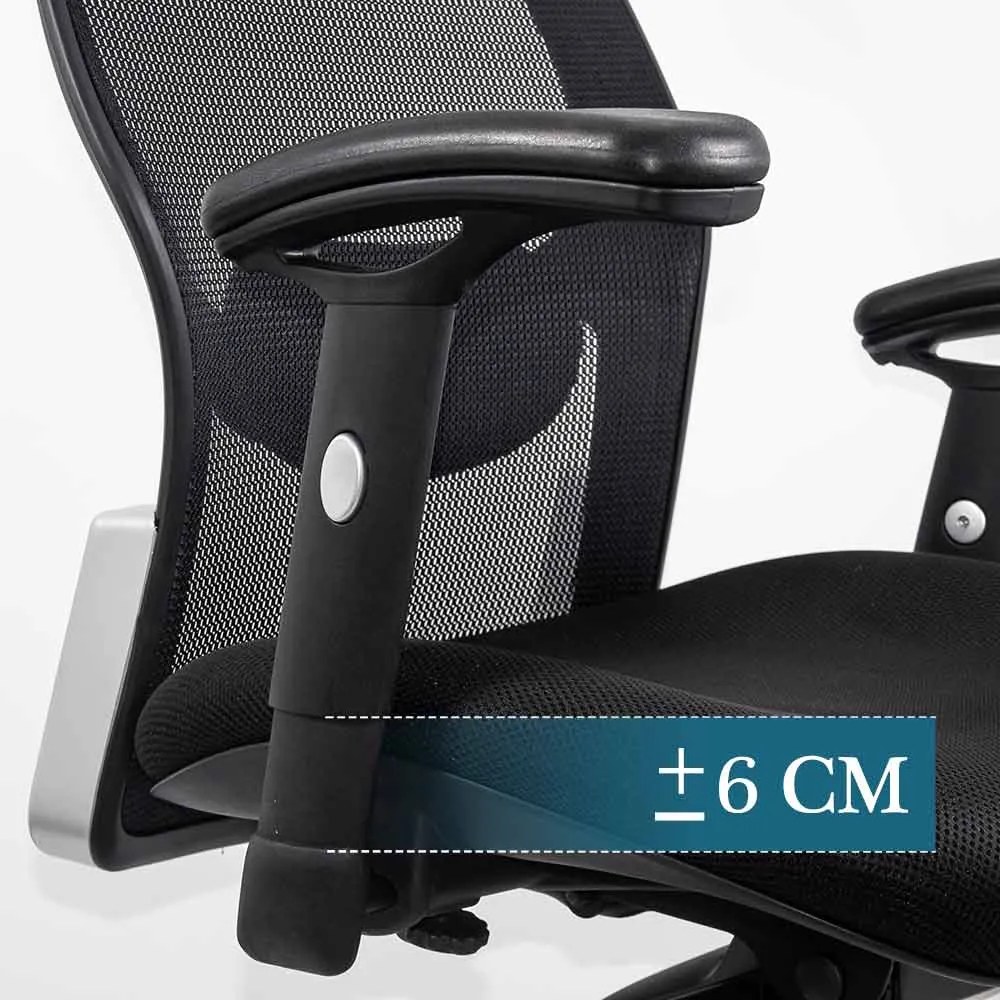 Scaun ergonomic SYYT 9513 negru, suport 150 kg și cotiere reglabile