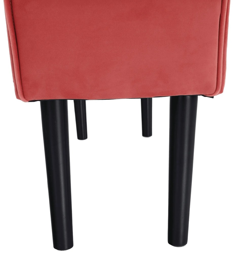 Bancă, catifea Velvet, oxy fire somonului/negru, BURDA