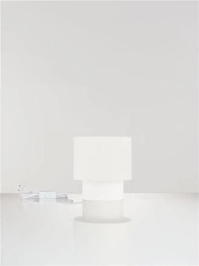 Veioza, Lampa de masa cu abajur alb SYRIN