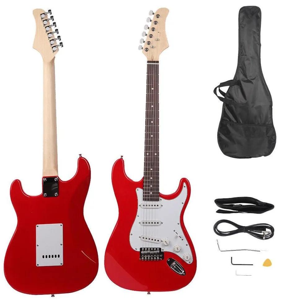 Set de chitară electronică pentru începători, difuzor cadou, Roșu