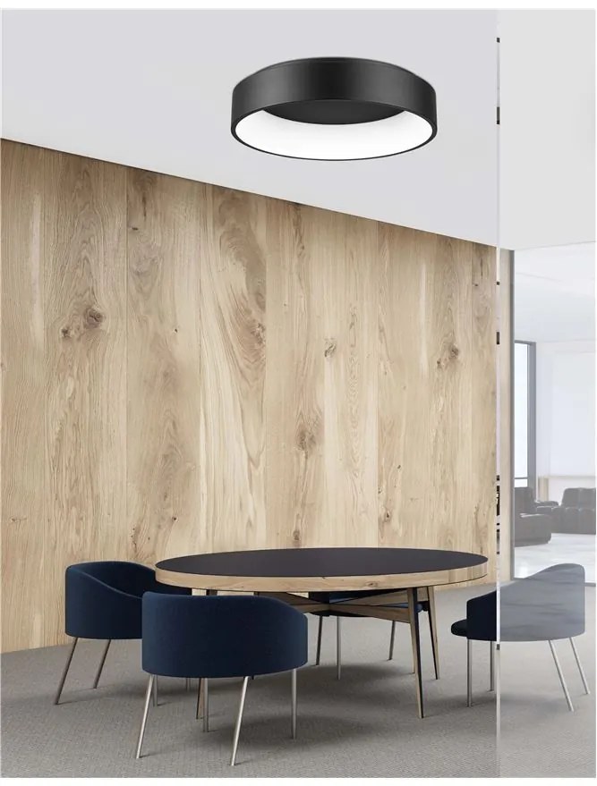 Lustra moderna aplicata LED 3000K 60cm RANDO negru NVL-6167240