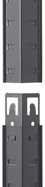 Jusky Set 2 rafturi - 160 x 80 x 40 cm - gri