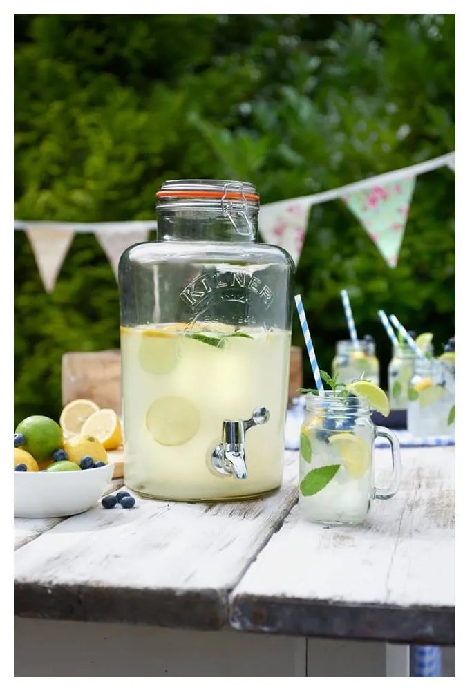 Borcan cu robinet pentru băuturi răcoritoare Kilner, 5 L