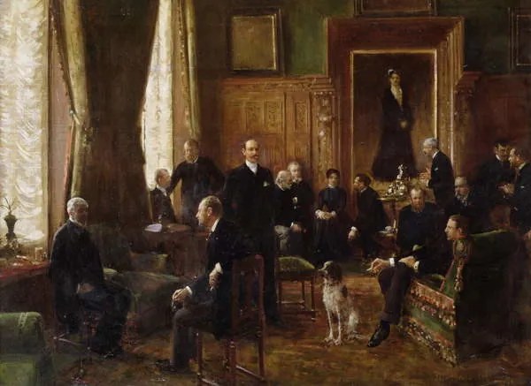 Reproducere The Salon of the Countess Potocka, 1887, Jean Beraud