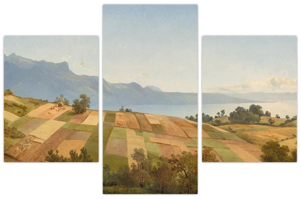 Tablou - Alexandre Calame, Swiss Landscape, reproducere (90x60 cm)