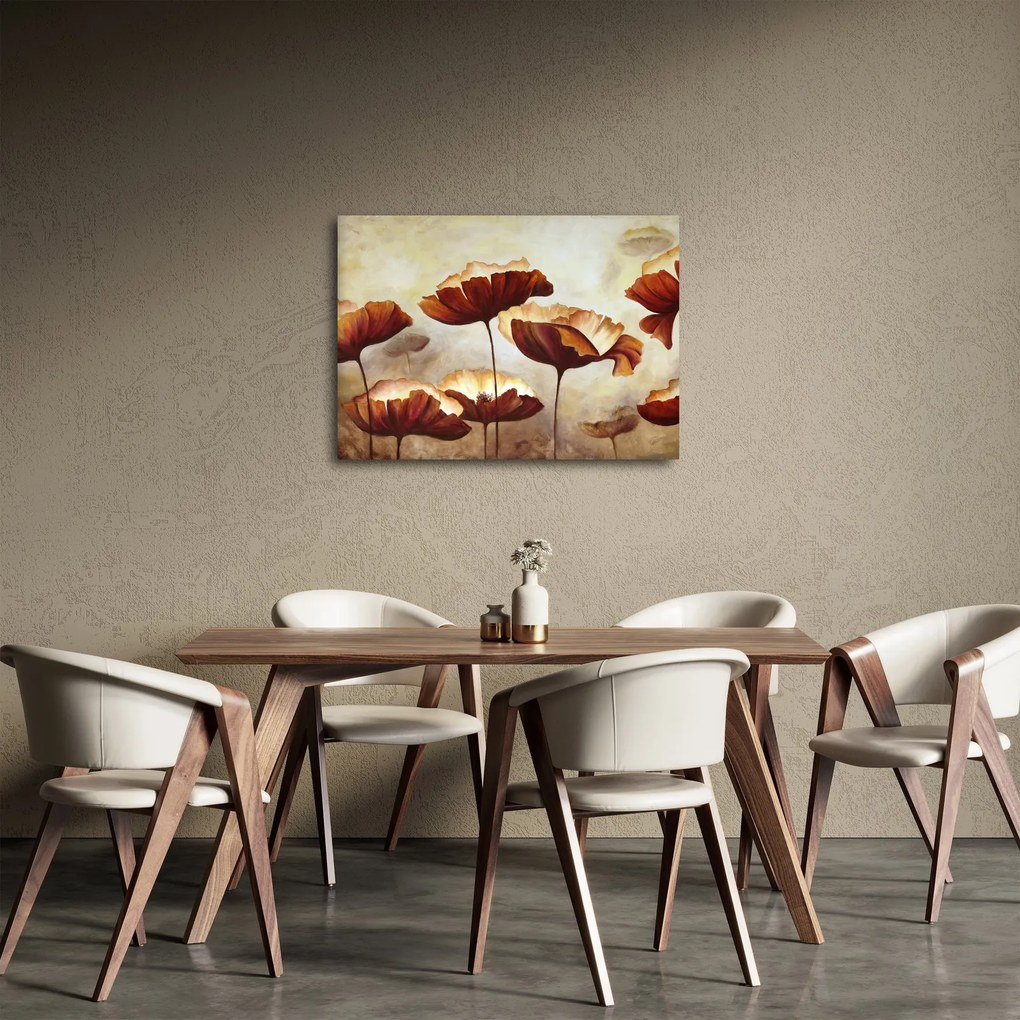Tablou flori roșii (70x50 cm)