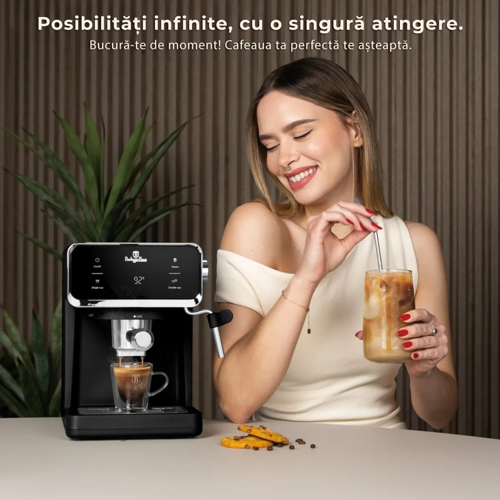 Espressor digital 3 in 1 Matte Black Berlinger Haus BH/9851