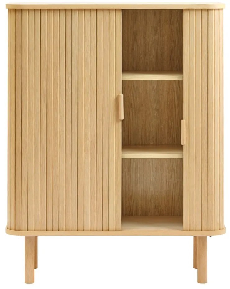 Dulap cu aspect de lemn de stejar cu ușă glisantă 113x90 cm Cavo – Unique Furniture