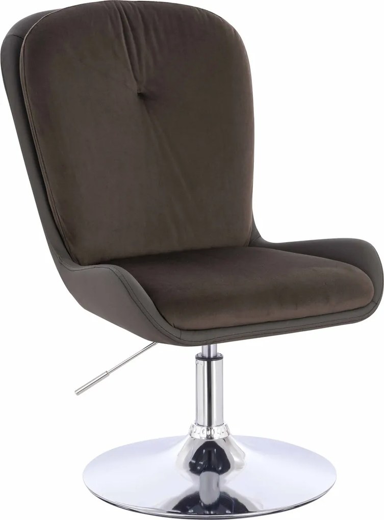 HR690N Scaun Velvet&amp;soft Piele Pu Ciocolată/Cafea Bază Cromata