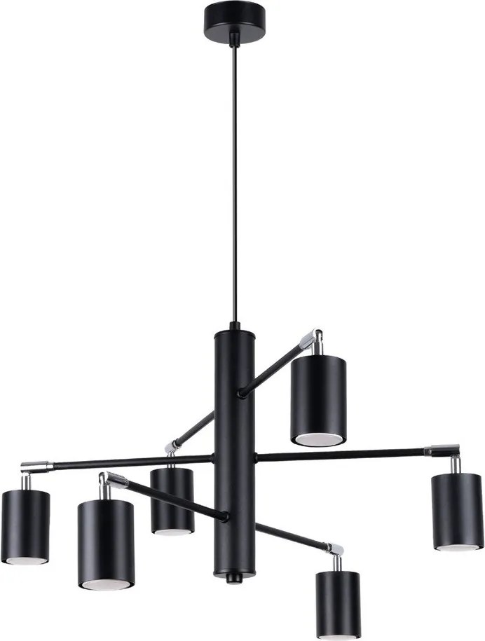 Lustră neagră din metal Virta – Sollux