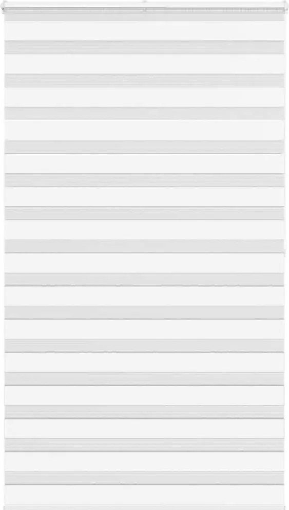 vidaXL Jaluzea tip zebra alb lățime țesătură 115,9 cm poliester
