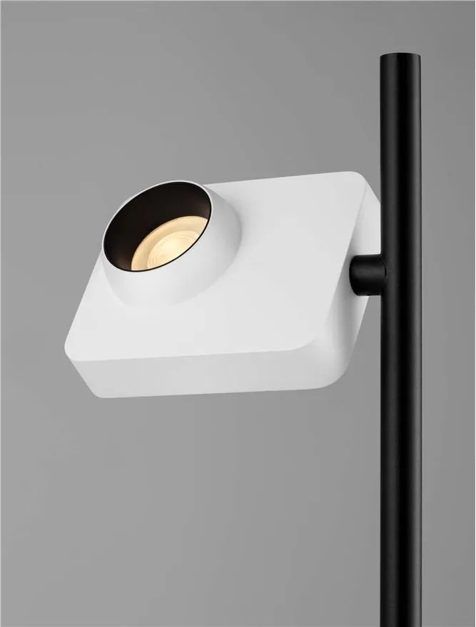 Lampa de podea LED cu spot directionabil stil minimalist KEDROS alb