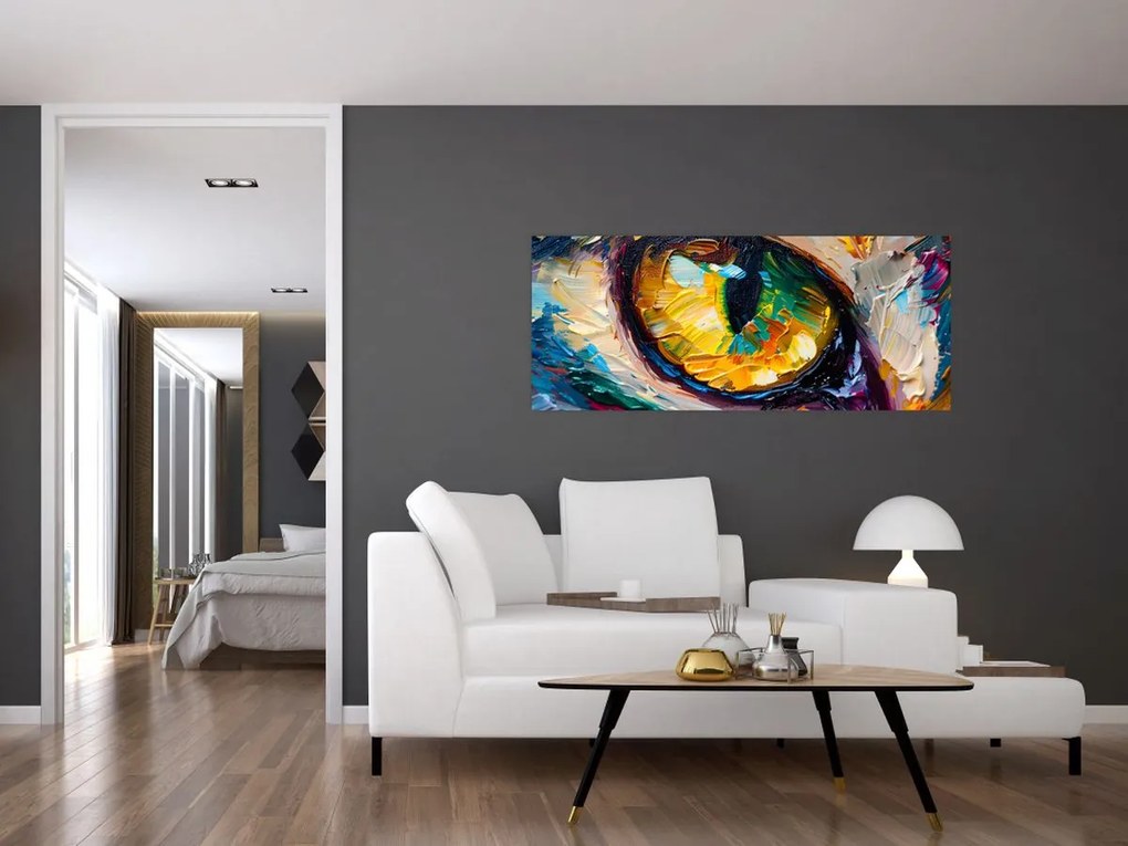 Tablou - Ochi de pisică Pictură (120x50 cm)