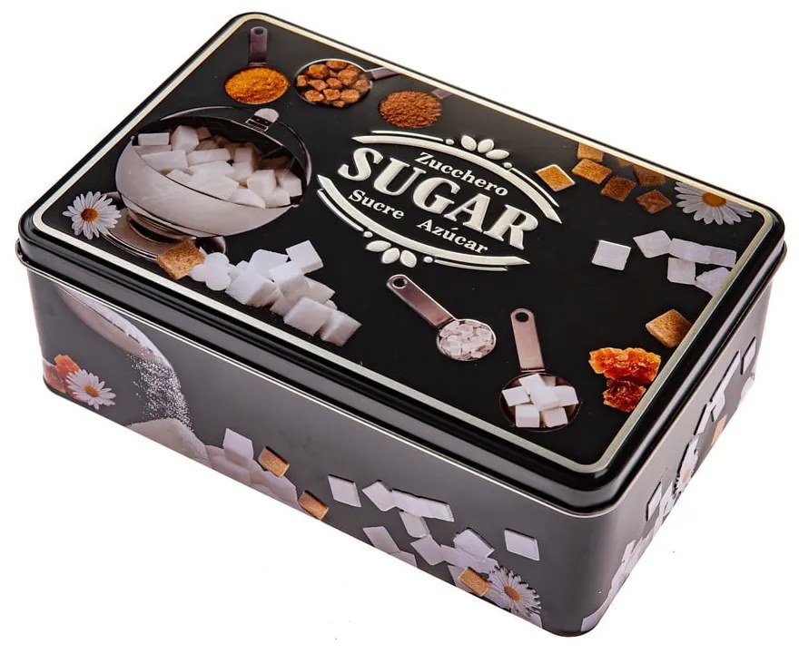 Recipient din metal pentru zahăr Black3D – Dakls