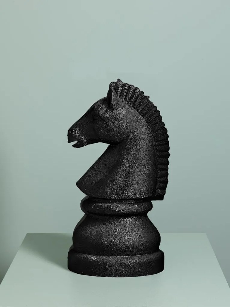 Decorațiune cal de șah din rășină, H43,5 cm