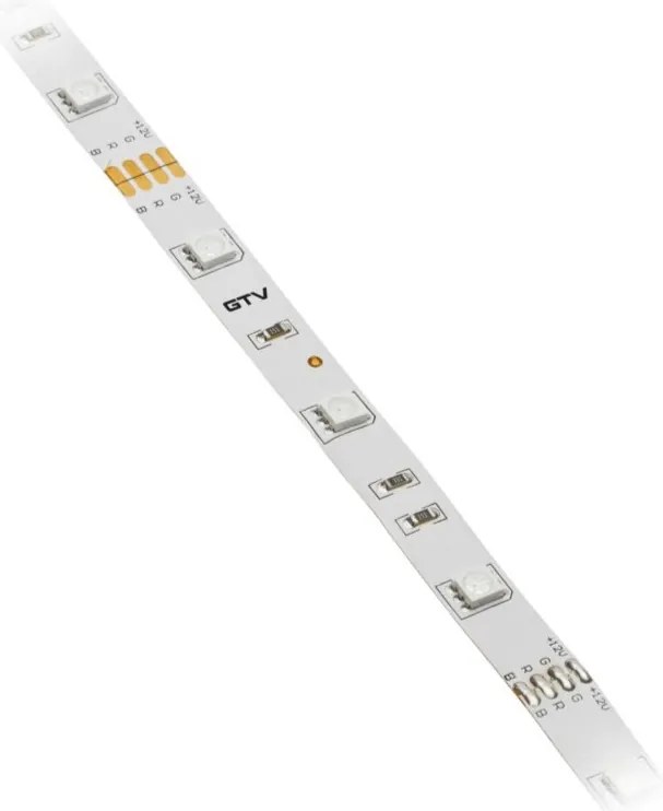 Bandă LED Flash GTV pentru mobilier, lumină RGB, 30 LED m, 450 lm m, 7,2 W m, 12V, IP20, 5 m Multicolor, 7.2 W/m, 12 V, LED Flash, 450 lm/m, 10 mm