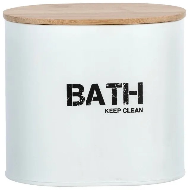 Cutie pentru baie cu capac Wenko Gara, alb