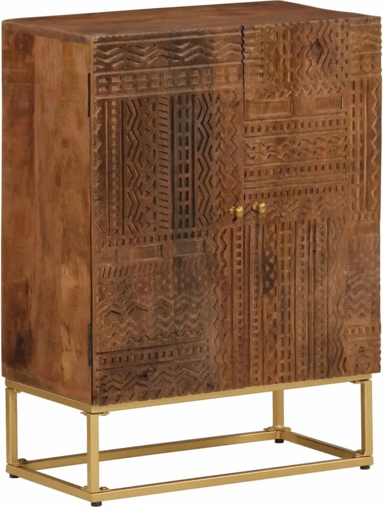 vidaXL Servantă, 55x30x76 cm, lemn masiv de mango și fier