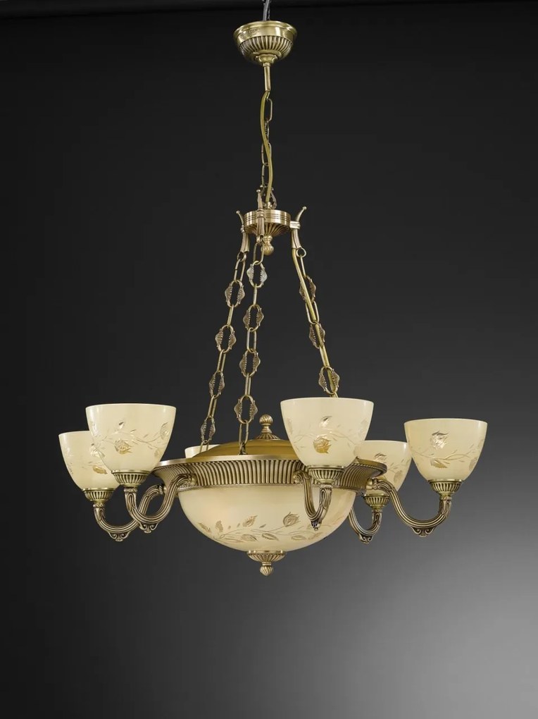 Candelabru din alama 6 brate design italian 9L 6258