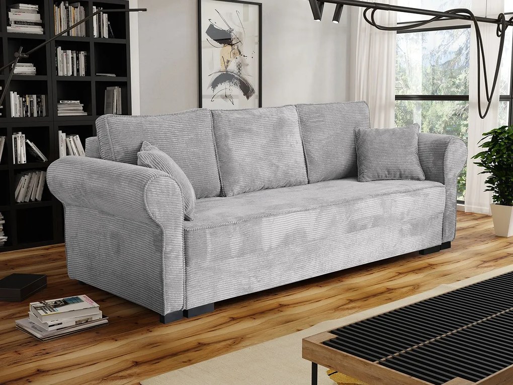 Canapea extensibilă Mosuria (Gri) (cu sp. depozitare). Promo -17%. 1105578