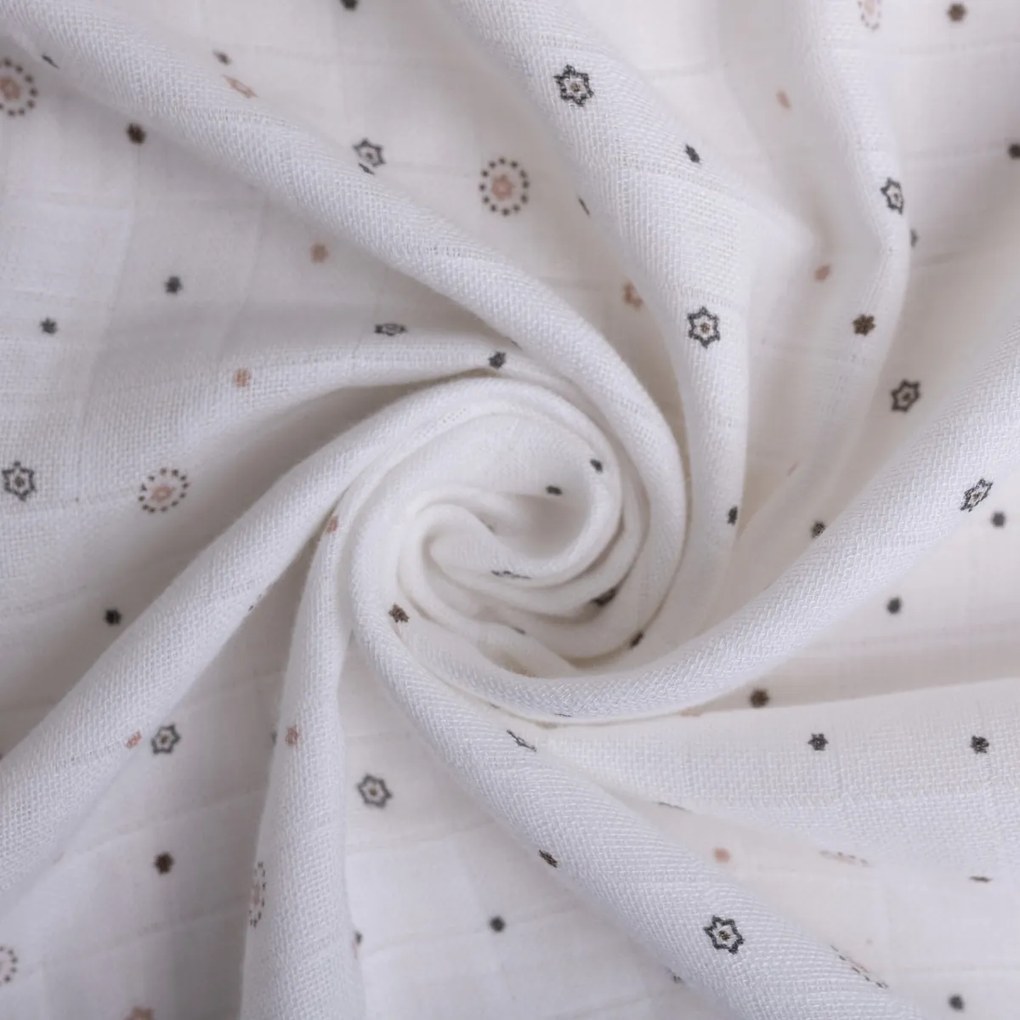 Babymatex Scutece din bambus Steluțe, 70 x 70 cm, set de 3 bucăți