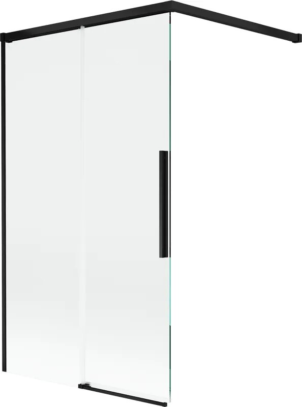 Mexen Rox paravan de cadă cu 2 aripi glisante 100 x 150 cm, transparent, negru - 8C9-100-003-70-00