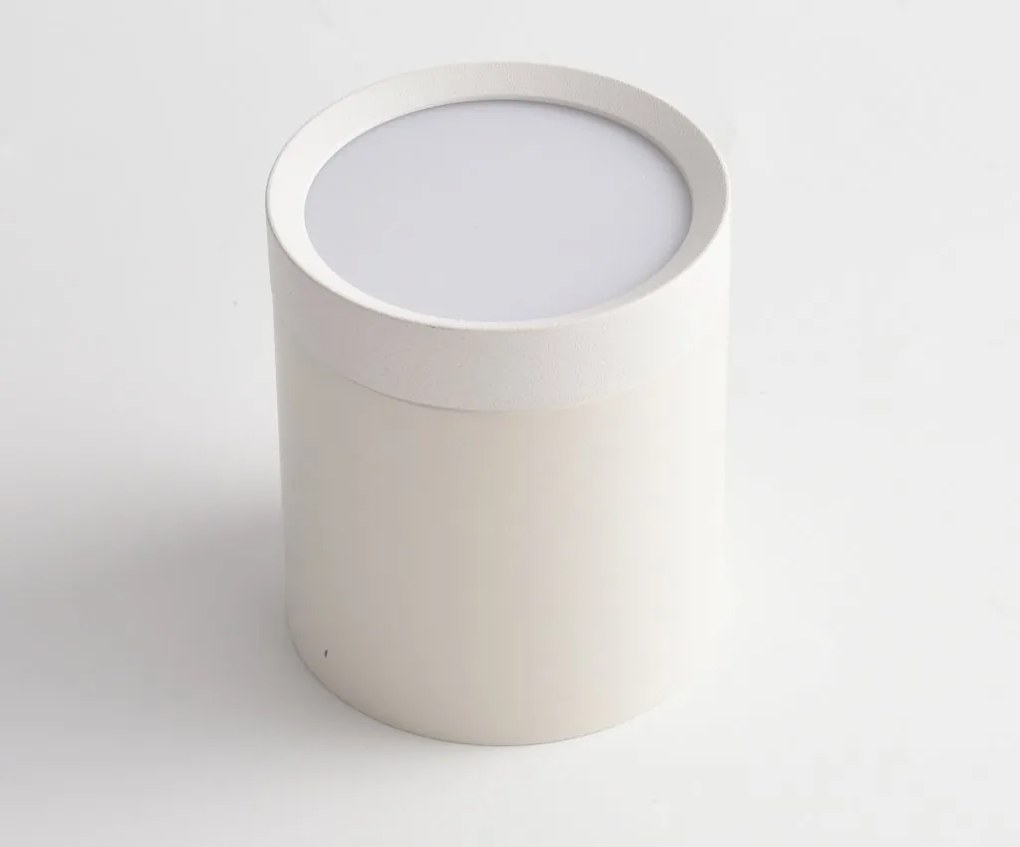 Spot aplicat design tehnic Hoop alb