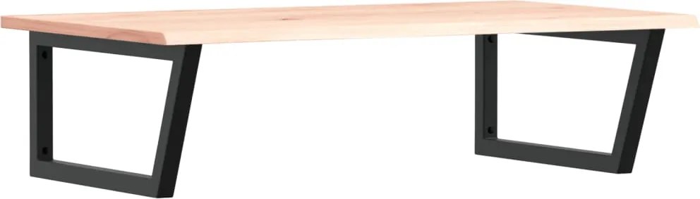 vidaXL Raft pentru lavoar montat pe perete, oțel și lemn masiv stejar