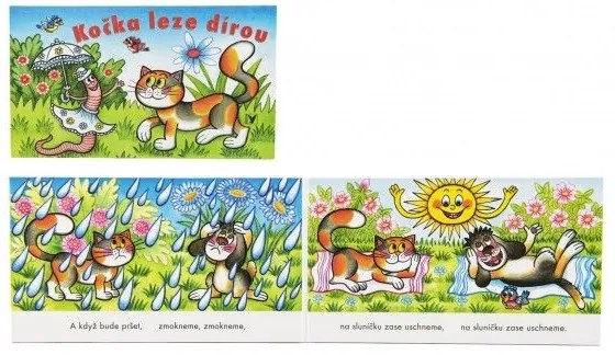Carte pentru copii Pisica se catara printr-o gaura 9x16 cm