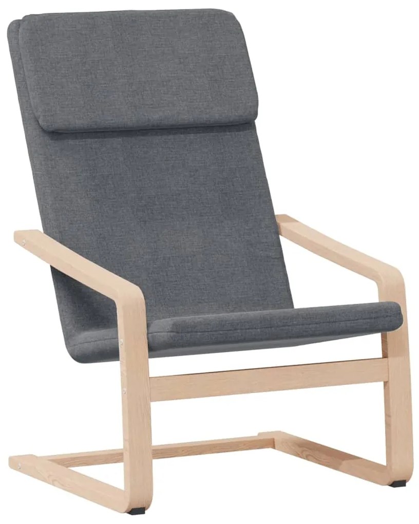 3154897 vidaXL Scaun de relaxare cu taburet, gri deschis, textil