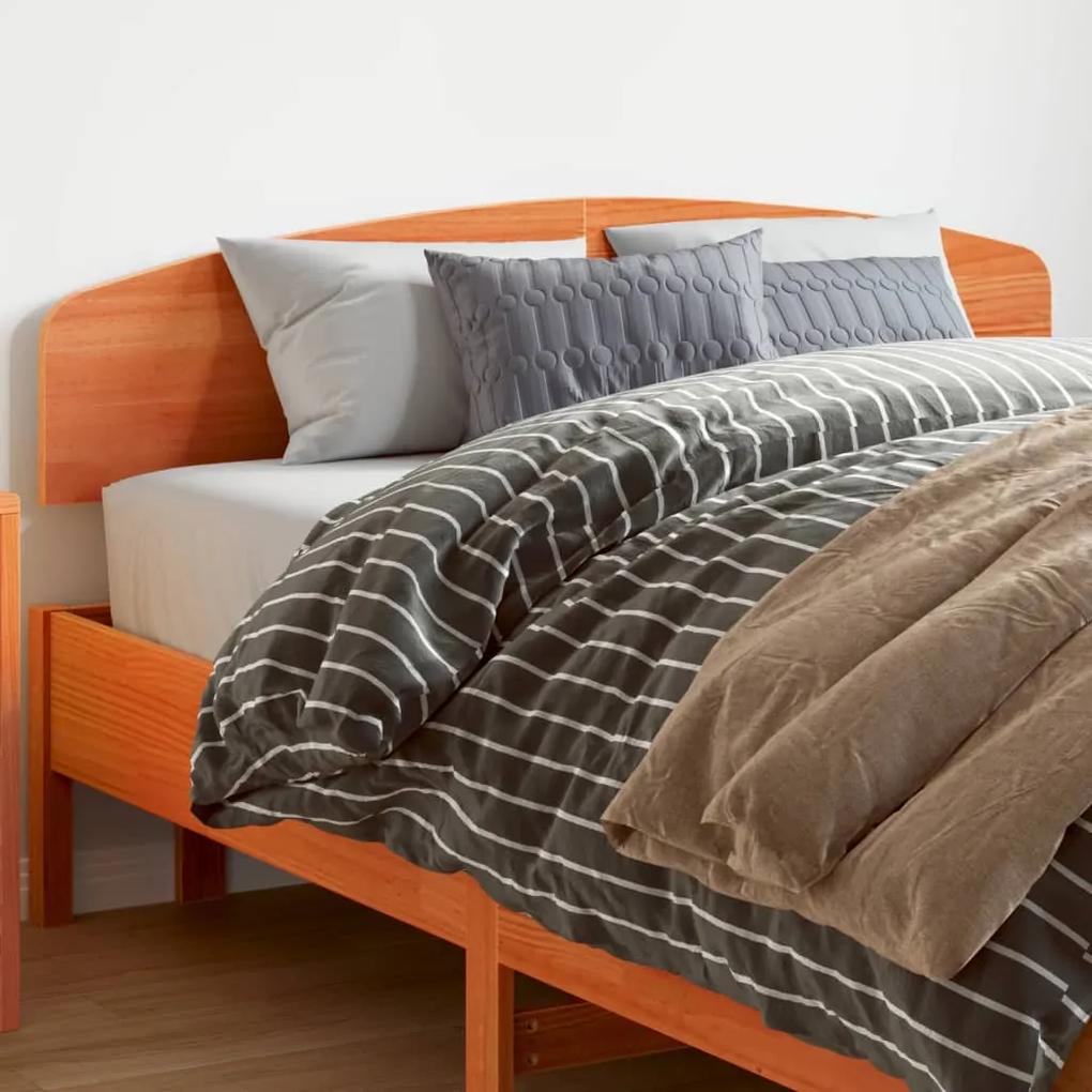 Tablie de pat, maro ceruit, 150 cm, lemn masiv de pin