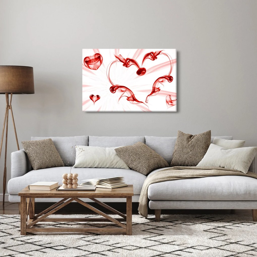 Tablou cu inima din fum (90x60 cm)