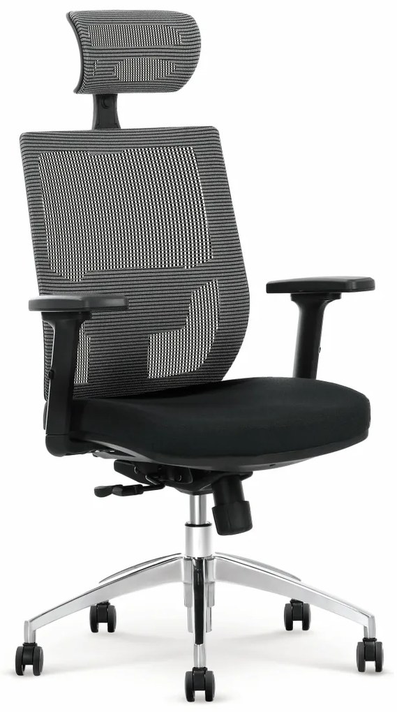 Scaun de birou Admiral negru gri