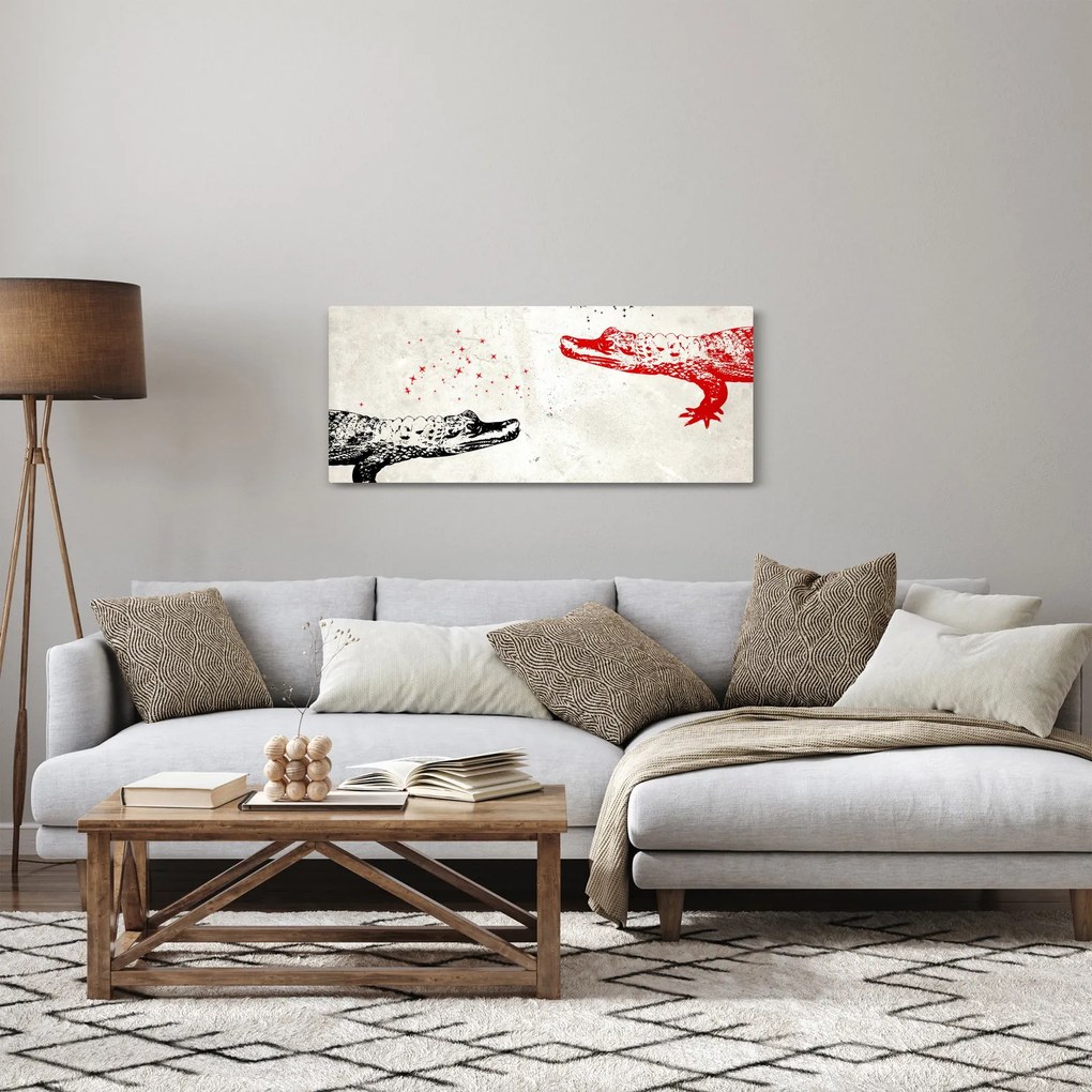 Tablou - Crocodili (120x50 cm)