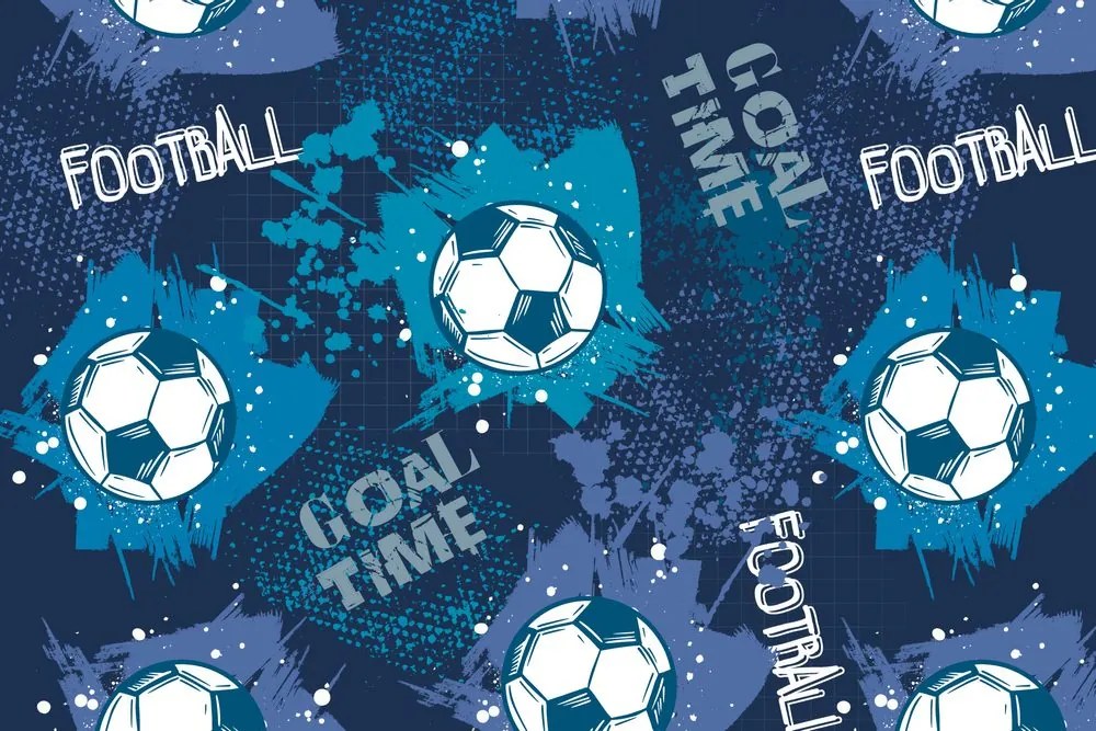 Tapet minge de fotbal în albastru