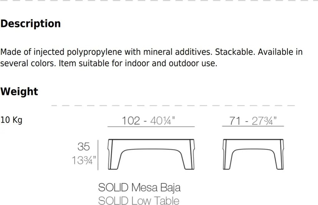Set de 4 Masute de cafea moderne de exterior / interior design premium SOLID COFFEE TABLE Vondom