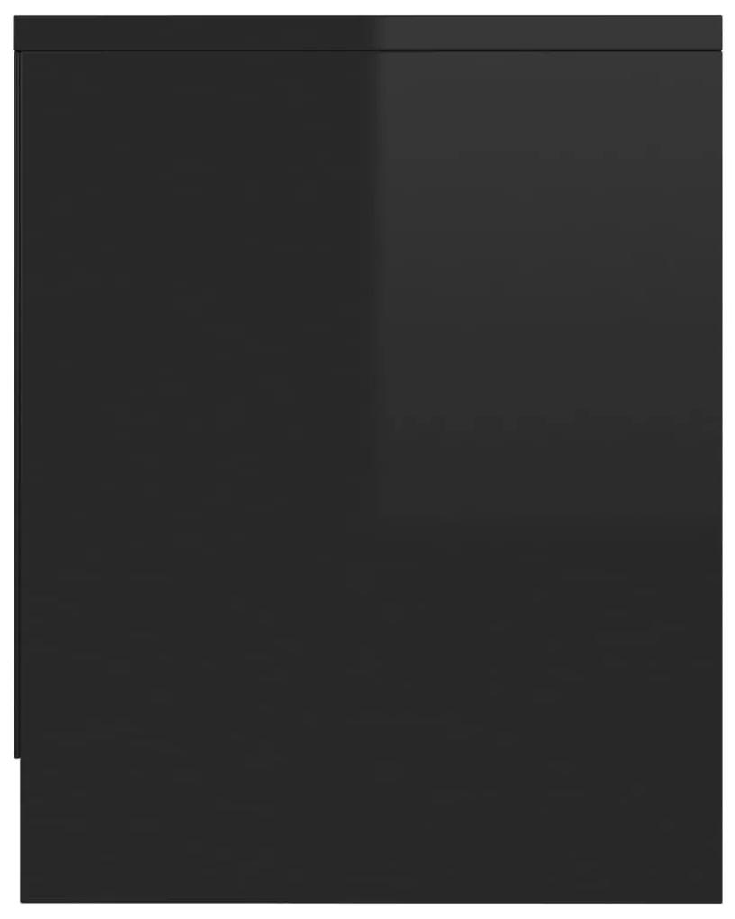 Comoda TV, negru extralucios, 120 x 30 x 37,5 cm, PAL 1, negru foarte lucios