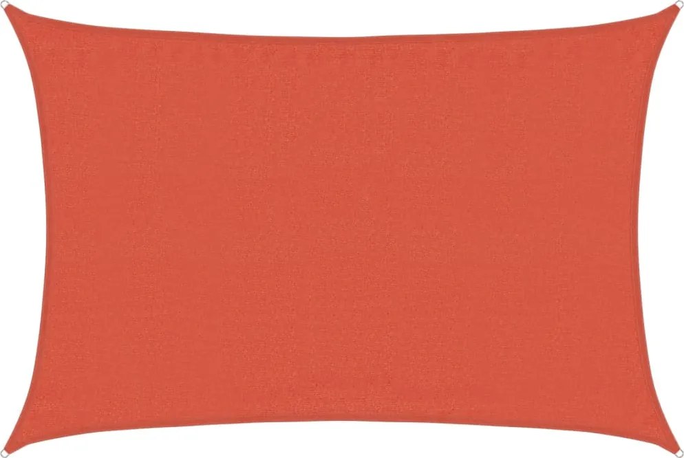 vidaXL Pânză parasolar cărămiziu dreptunghiular 3,5x4,5m HDPE 160 g/m²