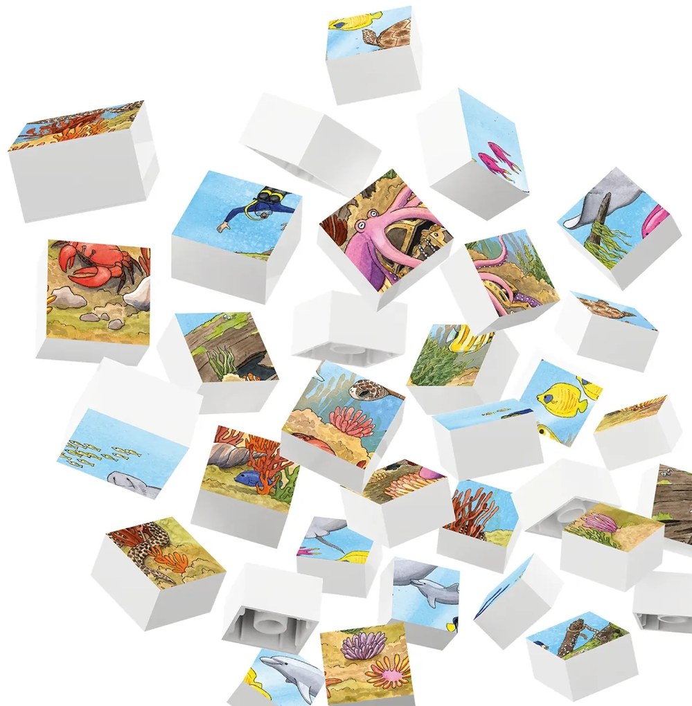 Puzzle Lumea subacvatica Hubelino (35 piese)