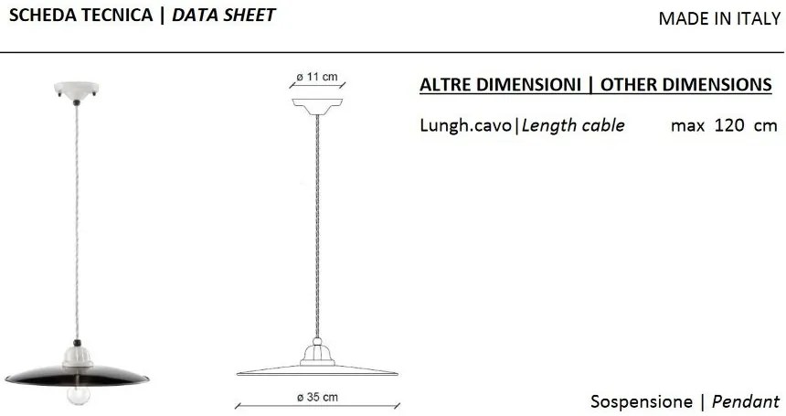 Lustra, Pendul design retro realizata manual B&W, diametru 35cm