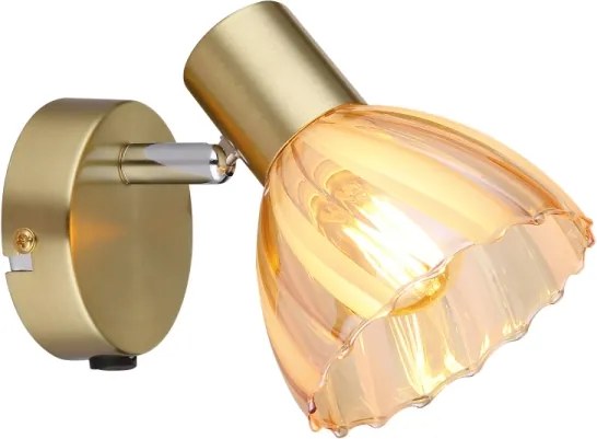 Spot de perete Globo 54315M-1 ZACHERY 1xE14/40W/230V auriu