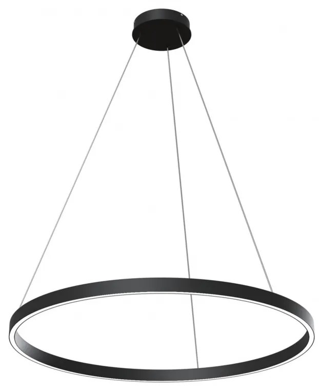 Lustra suspendata LED design tehnic, diametru:80cm, Rim negru MYMOD058PL-L42B4K