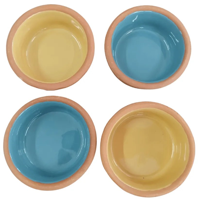 Set 4 Boluri din Lut Termorezistente  8 x 3,5 cm  Design Durabil si Functional pentru Bucataria Ta