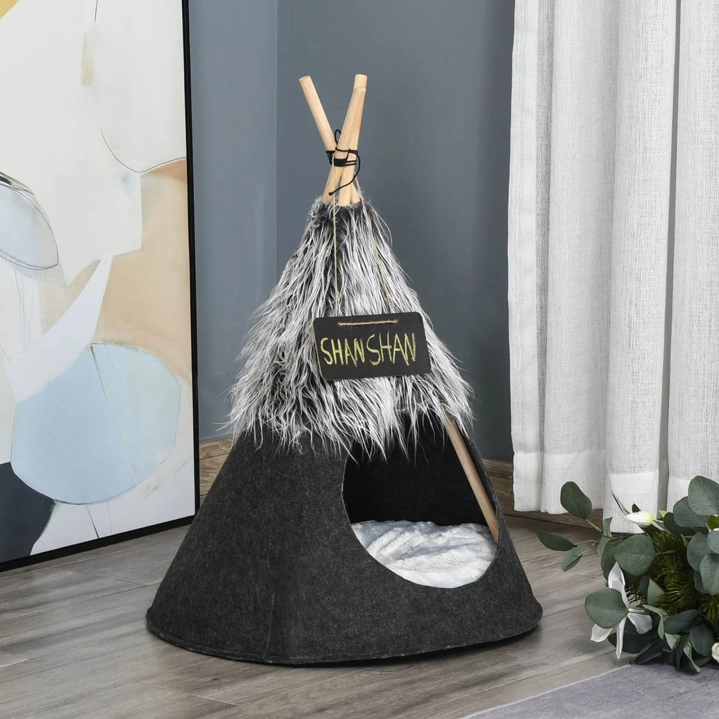 Cort pentru caini si pisici pana la 6 kg, 50x50x70 cm PawHut | Aosom RO