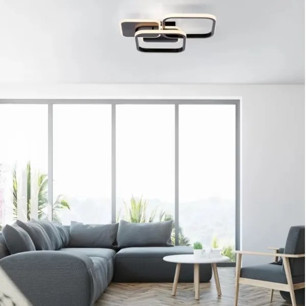 Plafonieră LED SEVENT LED/36W/230V negru Leuchten Direkt 14117-78