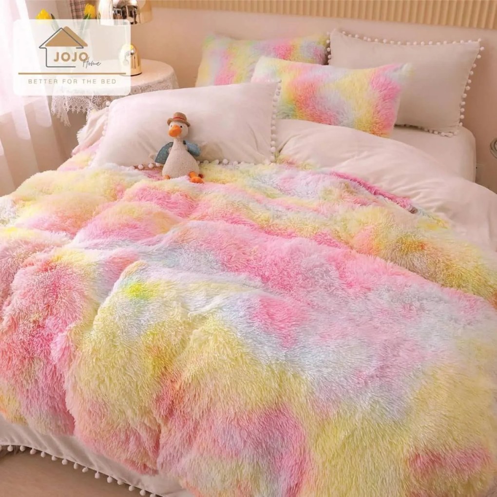 Lenjerie de pat dublu, multicolor, 6 piese, LLJ-21
